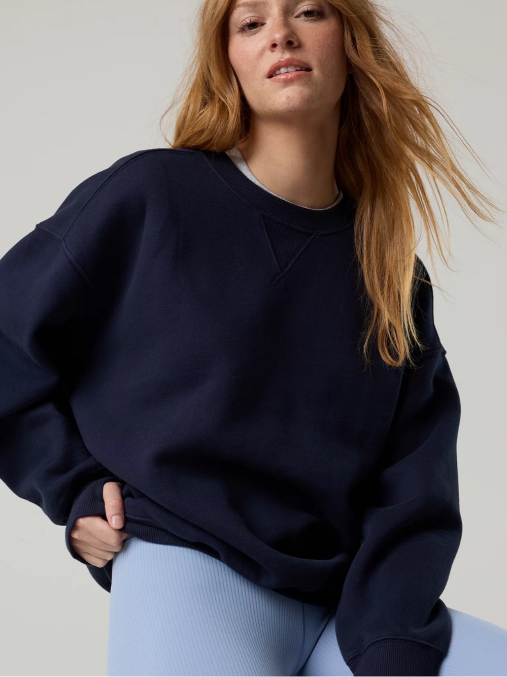 OFFLINE By Aerie Cloud Fleece Oversized Crewneck Sweatshirt NWT XXS